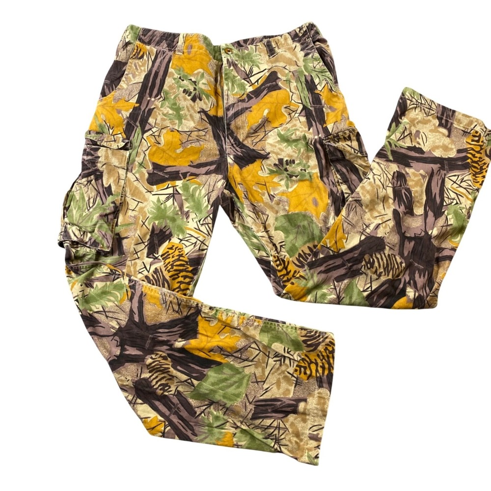 Vintage Boggy Creek Camo Cargo Pants Mens 36x30 Y2K Chevrolet Baggy Cotton